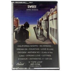 Sweet Level Headed Cassette Tape 4XT-11744 Capitol Records  POP Glam Rock 1978